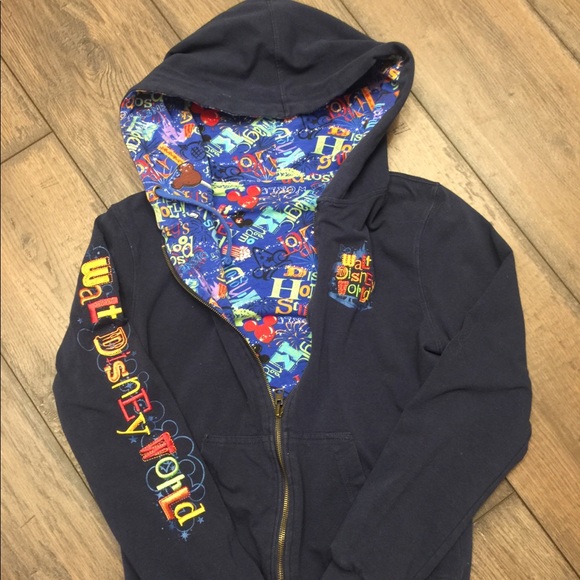 Walt Disney Work Parks youth reversible  Hoodie - Picture 2 of 7